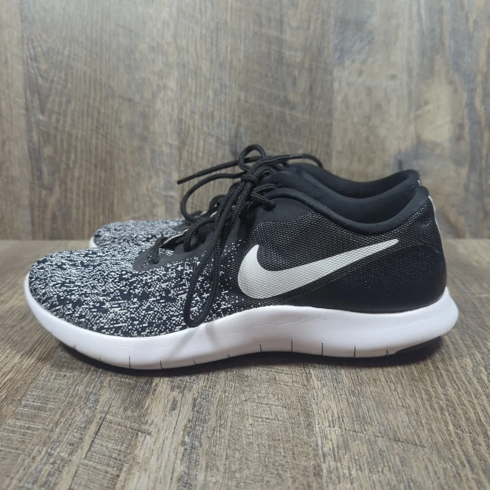 Nike Women's Size 7 Flex Contact Oreo 908995-002 Black Running Shoes Sneakers